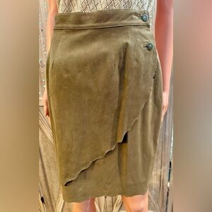 Robert Comstock  Women’s Size 10 Vintage Brown Suede Leather Skirt
